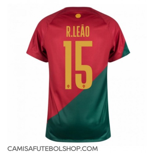 Camisa de time de futebol Portugal Rafael Leao #15 Replicas 1º Equipamento Mundo 2022 Manga Curta